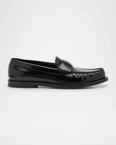 Dolce & Gabbana 15mm City Leather Loafers In Black