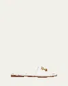 Dolce & Gabbana Dg Medallion Leather Flat Sandals