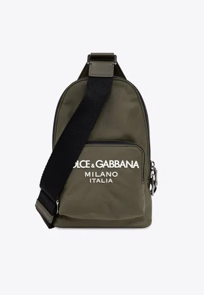 Dolce & Gabbana Dg Milano Sling Belt Bag In Green
