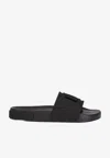 Dolce & Gabbana Dg Millenials Rubber Slides In Black