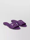 Dolce & Gabbana Dg Millennials Logo Leather Slides In Purple
