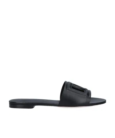 DOLCE & GABBANA DOLCE  GABBANA LOGO CUT-OUT SANDALS