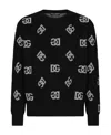 Dolce & Gabbana Monogram Black Jacquard Jumper In Black
