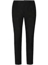 Dolce & Gabbana Monogram Jacquard Slim Trousers In Black