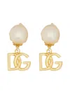 Dolce & Gabbana Dg Newton Dangle Earrings In Gold
