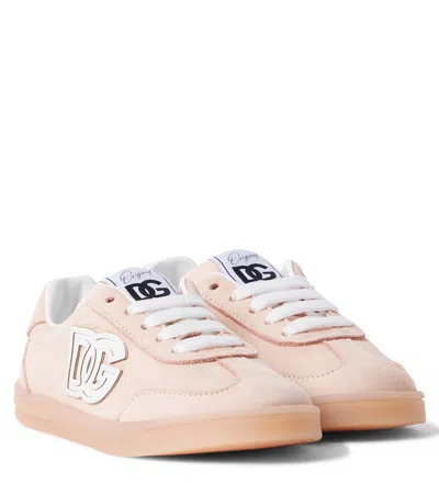 Dolce & Gabbana Dg Nubuck Sneakers In Pink