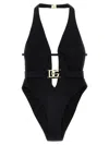 Dolce & Gabbana Dg One-piece Swimsuit In Black