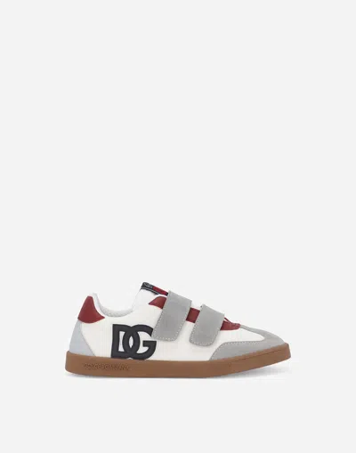 Dolce & Gabbana Dg Original Calfskin Low-top Sneakers With Dg Logo In Multicolor