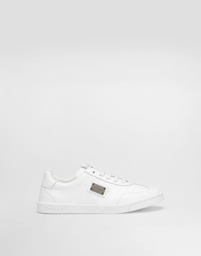 Dolce & Gabbana Kids' Dg Original Calfskin Sneakers In White