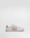 Dolce & Gabbana Dg Original Calfskin Sneakers With Dg Logo In Multicolor