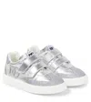 Dolce & Gabbana Dg Original Glitter Leather Sneakers In Silver