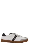 Dolce & Gabbana White/blk Branded Leather And Suede Trainers 4-12 Years Eur 33 / 1 Uk