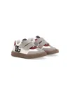Dolce & Gabbana Leather-trimmed Sneakers In Neutrals