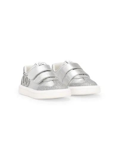 Dolce & Gabbana Kids' Dg Original Sneakers In Silver