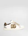 Dolce & Gabbana Logo-appliqué Animal-print Sneakers In Neutral