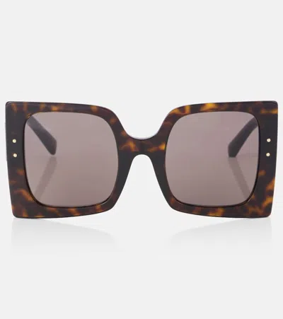 Dolce & Gabbana Dg Oversized Square Sunglasses In Brown