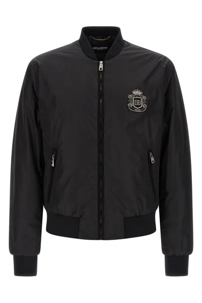 DOLCE & GABBANA 'DG' PATCH BOMBER JACKET