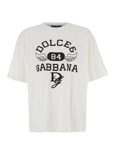 Dolce & Gabbana Men Cotton T-shirt In White
