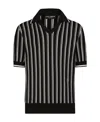 Dolce & Gabbana Knit Polo En Soie In Black