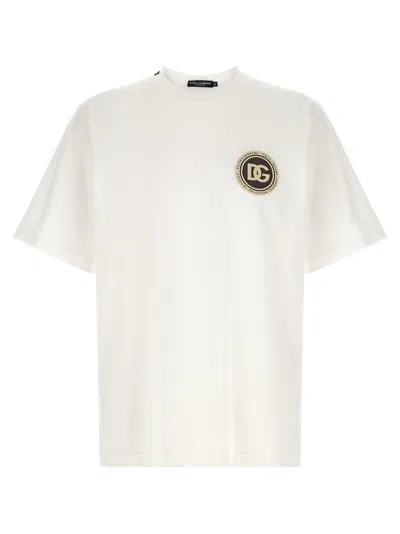 Dolce & Gabbana Men 'dg' Patch T-shirt In White