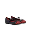 Dolce & Gabbana Dg Patent Ballerina Shoes In Blue