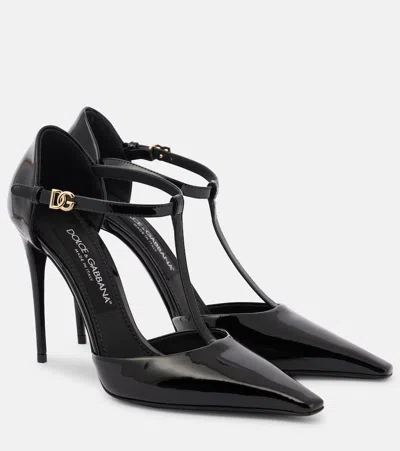 Dolce & Gabbana Dg Patent Leather Pumps In Black