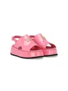 Dolce & Gabbana Dg Patent-leather Sandals In Pink