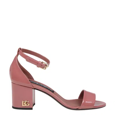 DOLCE & GABBANA DOLCE GABBANA BLOCK HEEL ANKLE STRAP SANDALS