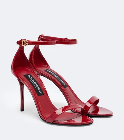 Dolce & Gabbana Dolce E Gabbana Red Patent Leather High-heeled Mini Sandals