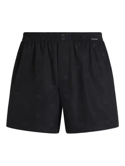 Dolce & Gabbana Dg-pattern Boxers In Black