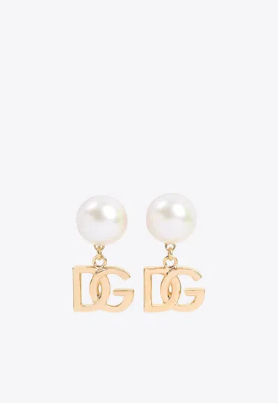 DOLCE & GABBANA DG PEARL CLIP-ON EARRINGS