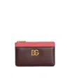 Dolce & Gabbana Dg-plaque Cardholder In Brown