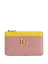 Dolce & Gabbana Kartenetui Mit Dg-schild In Rosa