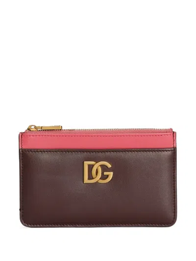 Dolce & Gabbana Kartenetui Mit Dg-schild In Rot