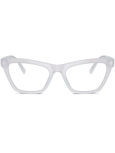 Dolce & Gabbana Dg-plaque Glasses In White