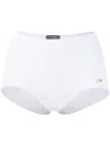 Dolce & Gabbana Dg Plaque High-waisted Bikini Bottom In White