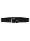 Dolce & Gabbana Leather Belt With Metal Monogram In Black