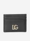 DOLCE & GABBANA DG PLAQUE LEATHER CARD HOLDER