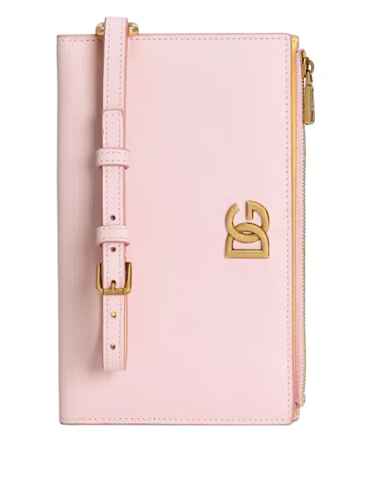 Dolce & Gabbana Pass-etui Mit Dg-schild In Rosa