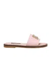 Dolce & Gabbana Dg-plaque Slides In Pink