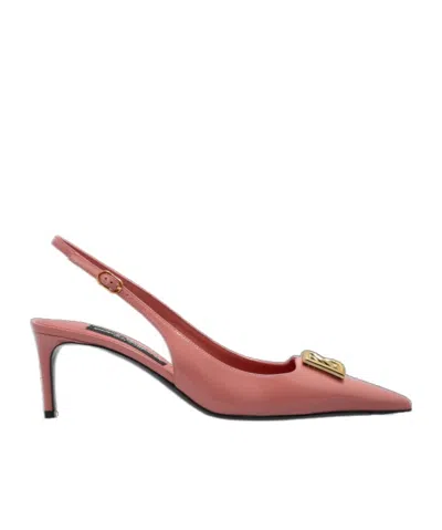 DOLCE & GABBANA DOLCE  GABBANA DG PLAQUE SLINGBACK PUMPS
