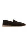 Dolce & Gabbana Suede Loafers In Black