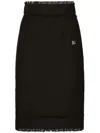 Dolce & Gabbana Wool-blend Tweed Pencil Skirt In Black