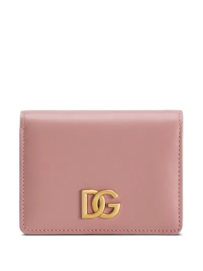 Dolce & Gabbana Portemonnaie Mit Dg-schild In Rosa