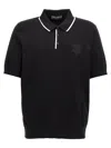 Dolce & Gabbana Heraldic Dg Logo Patch Polo T-shirt In Black