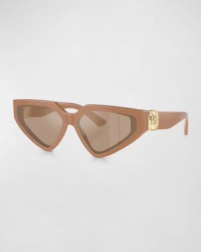 Dolce & Gabbana Dg Precious Acetate & Plastic Butterfly Sunglasses In Camel