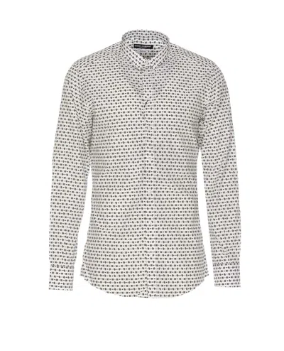 Dolce & Gabbana Dg Print Logo Shirt In Bianco