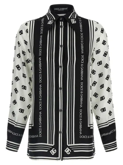 Dolce & Gabbana Dg Print Shirt In Neutral