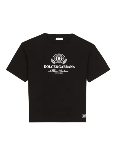 Dolce & Gabbana Dg-print T-shirt In Black