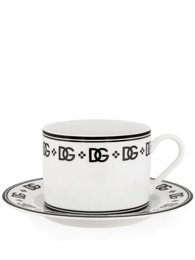 DOLCE & GABBANA DG-PRINT TEACUPS (SET OF TWO)